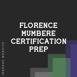 Florence Mumbere Certification Prep | Indexof