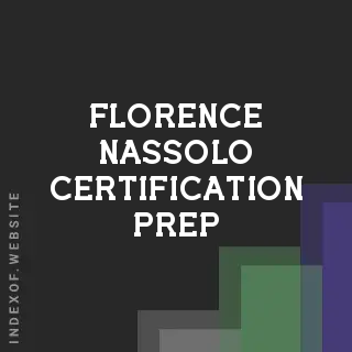 Florence Nassolo Certification Prep | Indexof