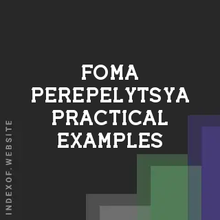 Foma Perepelytsya Practical Examples | Indexof