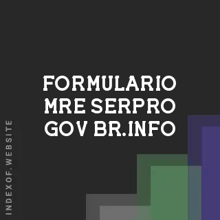 formulario-mre-serpro-gov-br.info by Utomo Nasution site -  Indexof