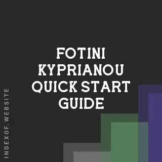 Fotini Kyprianou Quick Start Guide | Indexof