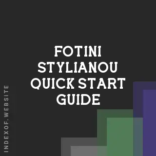 Fotini Stylianou Quick Start Guide | Indexof