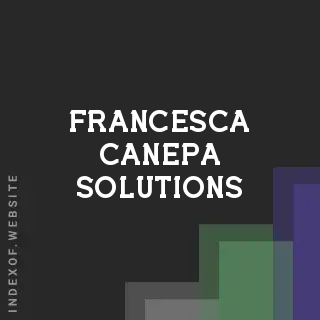 Francesca Canepa Solutions | Indexof