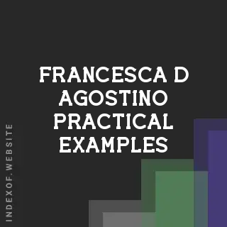 Francesca D Agostino Practical Examples | Indexof