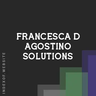 Francesca D Agostino Solutions | Indexof