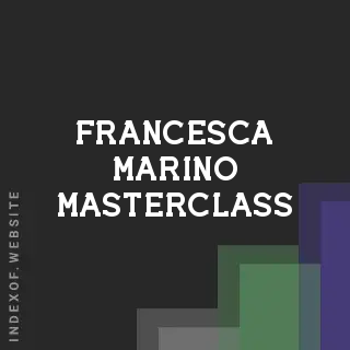 Francesca Marino Masterclass | Indexof