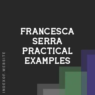 Francesca Serra Practical Examples | Indexof
