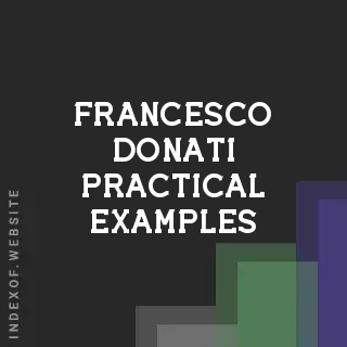 Francesco Donati Practical Examples | Indexof