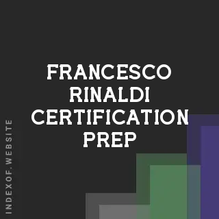 Francesco Rinaldi Certification Prep | Indexof