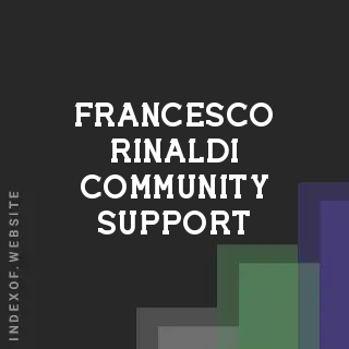 Francesco Rinaldi Community Support | Indexof