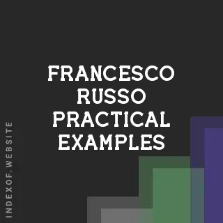 Francesco Russo Practical Examples | Indexof
