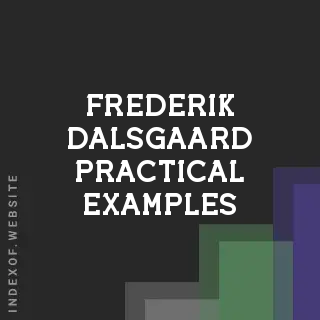 Frederik Dalsgaard Practical Examples | Indexof
