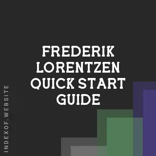 Frederik Lorentzen Quick Start Guide | Indexof