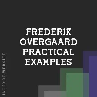 Frederik Overgaard Practical Examples | Indexof