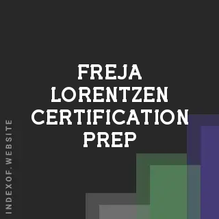 Freja Lorentzen Certification Prep | Indexof