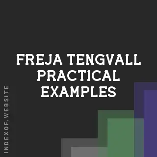 Freja Tengvall Practical Examples | Indexof
