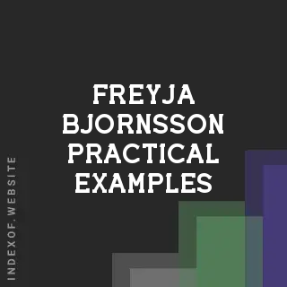 Freyja Bjornsson Practical Examples | Indexof