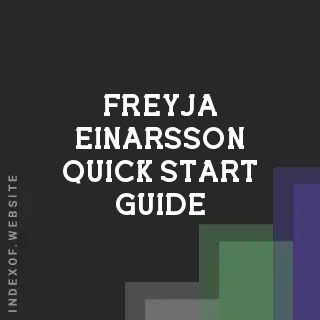 Freyja Einarsson Quick Start Guide | Indexof