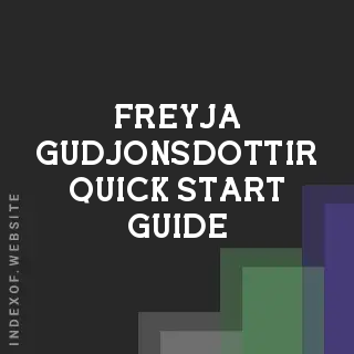 Freyja Gudjonsdottir Quick Start Guide | Indexof