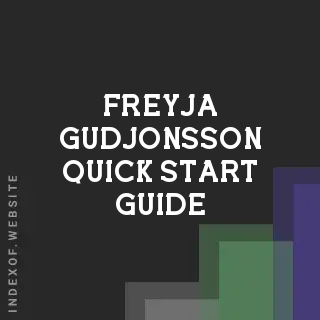 Freyja Gudjonsson Quick Start Guide | Indexof