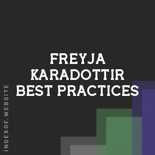 Freyja Karadottir Best Practices | Indexof