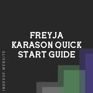 Freyja Karason Quick Start Guide | Indexof