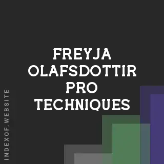 Freyja Olafsdottir Pro Techniques | Indexof