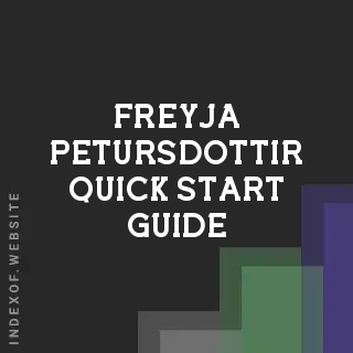 Freyja Petursdottir Quick Start Guide | Indexof