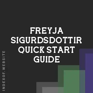 Freyja Sigurdsdottir Quick Start Guide | Indexof