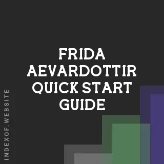 Frida Aevardottir Quick Start Guide | Indexof