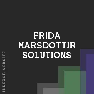 Frida Marsdottir Solutions | Indexof