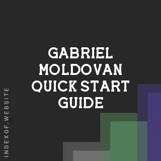 Gabriel Moldovan Quick Start Guide | Indexof