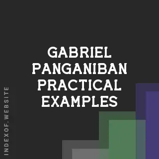 Gabriel Panganiban Practical Examples | Indexof