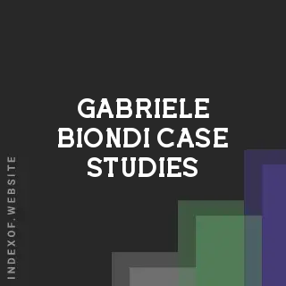 Gabriele Biondi Case Studies | Indexof
