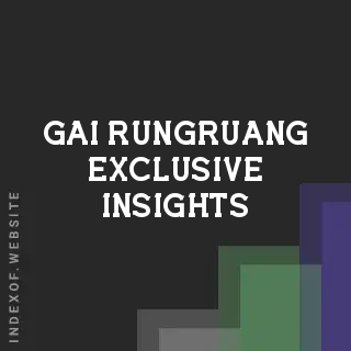 Gai Rungruang Exclusive Insights | Indexof
