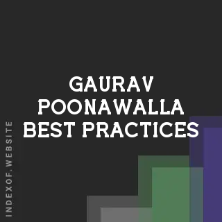 Gaurav Poonawalla Best Practices | Indexof