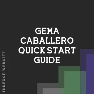 Gema Caballero Quick Start Guide | Indexof