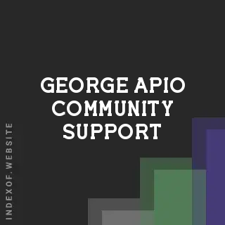 George Apio Community Support | Indexof