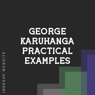 George Karuhanga Practical Examples | Indexof