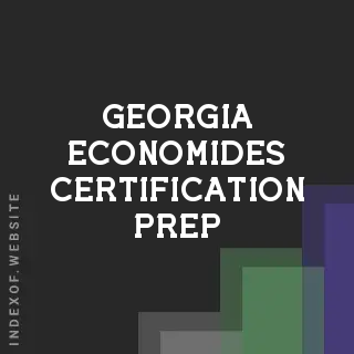 Georgia Economides Certification Prep | Indexof