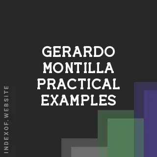 Gerardo Montilla Practical Examples | Indexof