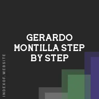 Gerardo Montilla Step-by-Step | Indexof