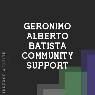 Geronimo Alberto Batista Community Support | Indexof