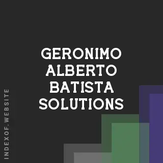 Geronimo Alberto Batista Solutions | Indexof