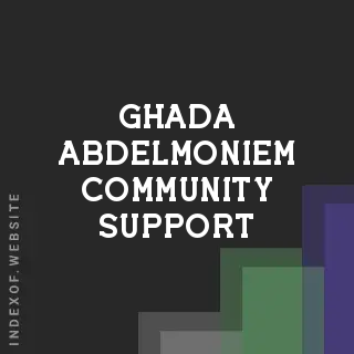 Ghada Abdelmoniem Community Support | Indexof