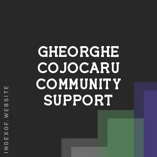 Gheorghe Cojocaru Community Support | Indexof