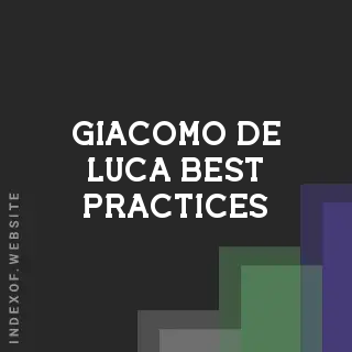 Giacomo De Luca Best Practices | Indexof