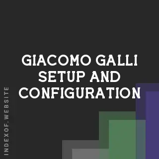 Giacomo Galli Setup and Configuration | Indexof