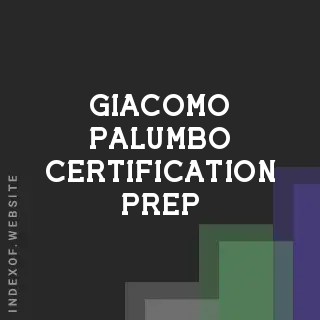 Giacomo Palumbo Certification Prep | Indexof