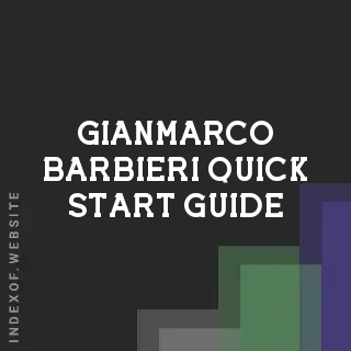 Gianmarco Barbieri Quick Start Guide | Indexof